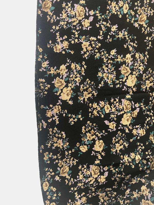 Plus Size Ditsy Floral Print Elastic Waist A Line Skirt, Boho Casual Midi Skirt for Beach Holiday Vacation, Women's Bottoms for Summer