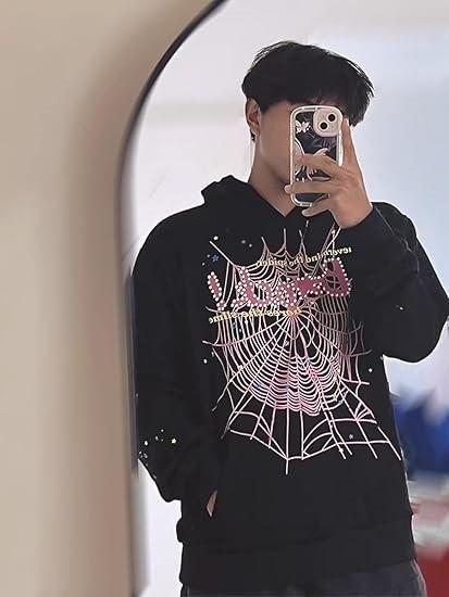 Spider Hoodie Tracksuit Set for Couples - Matching Sweatshirt Pullover for Women and Men - Long Sleeve Sweaters Tops Womenswear Clothing - Human Underwear Lady Underwear Lady Comfort Gamis Longsleeves puff sleeve