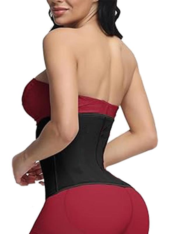 Women's Solid Zipper Front Adjustable Hook & Eye Closure Waist Trainer, Tummy Control Waist Cincher, Waist Shaper for Women, Tummy Tuck Shapewear, Shaper for Daily Wear