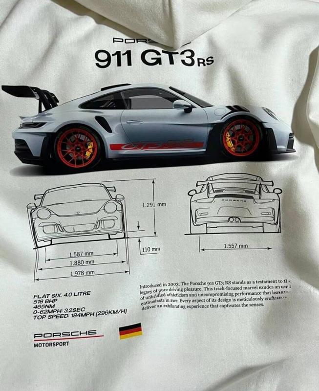 Porsche 911 GT3 RS Aesthetic Shirt, Porsche 911 GT3 RS 2 side T-Shirt | Sweatshirt | Hoodie Menswear Domestic Womenswear Printed