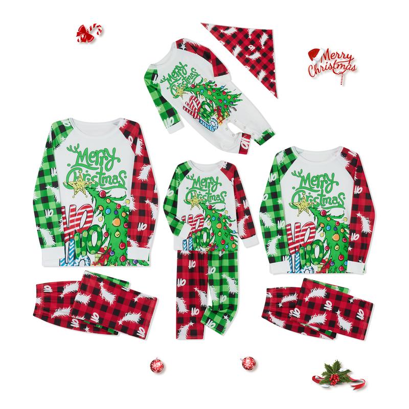 Christmas Family Pajamas Xmas Pjs Matching Pajama Top Pant Set Holiday Pajamas Sleepwear for Adults Kid