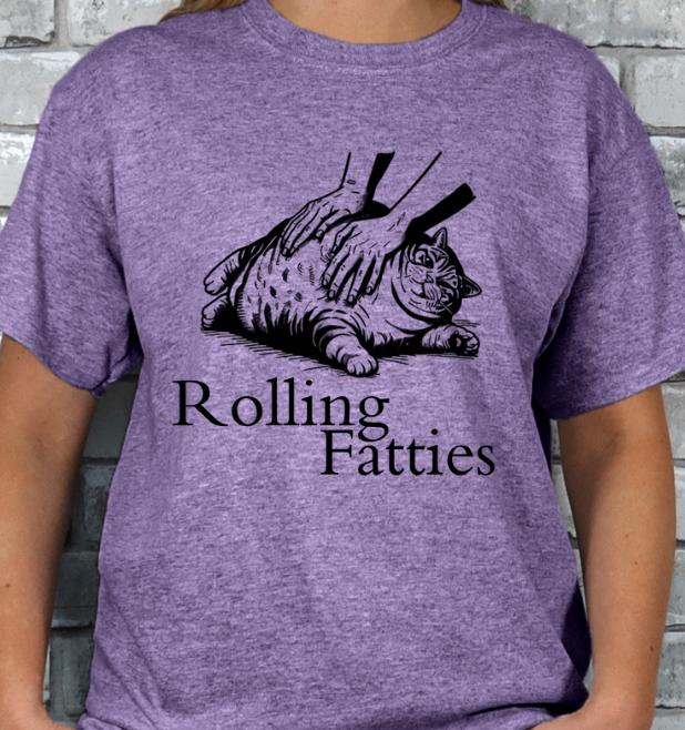 Rolling Fatties Funny Fat Cat Lovers T-shirt