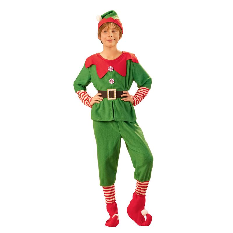 2024 New Christmas Elf Costume for Parents and Child, Short Sleeve Dress Pants over the Kneel with Hat, Belt and Socks Xmas Clothes HOT