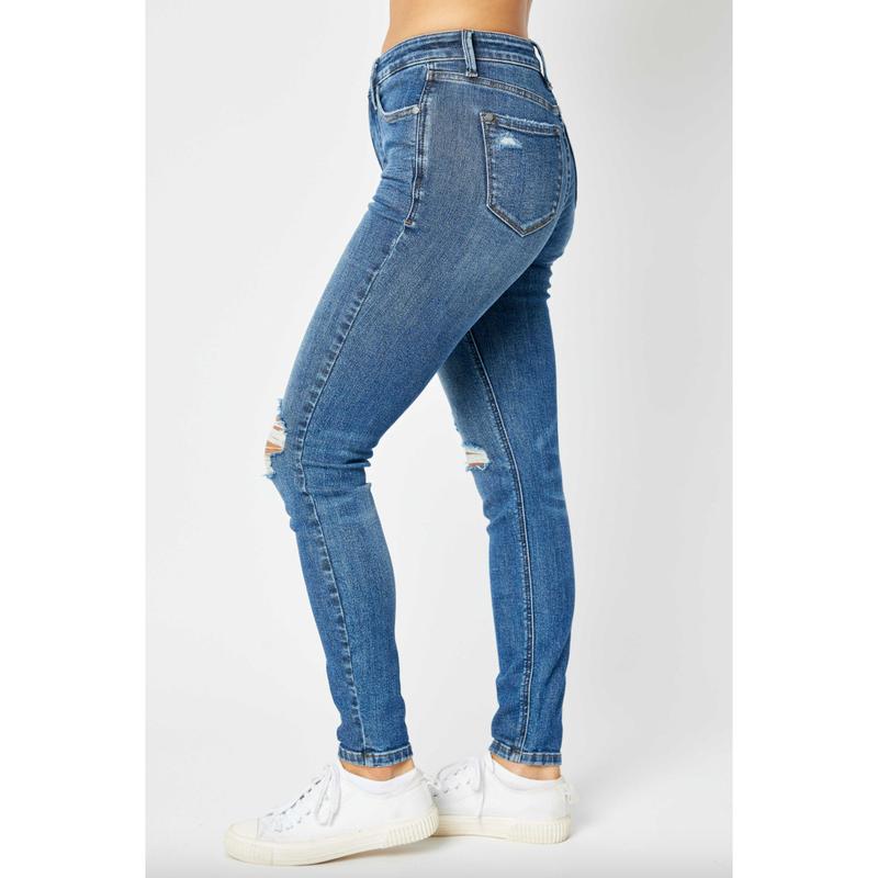 Judy Blue Tummy Control Destroyed Skinny Jeans