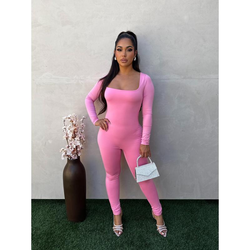 BADDIE DOUBLE LAYERED JUMPSUIT (PINK)