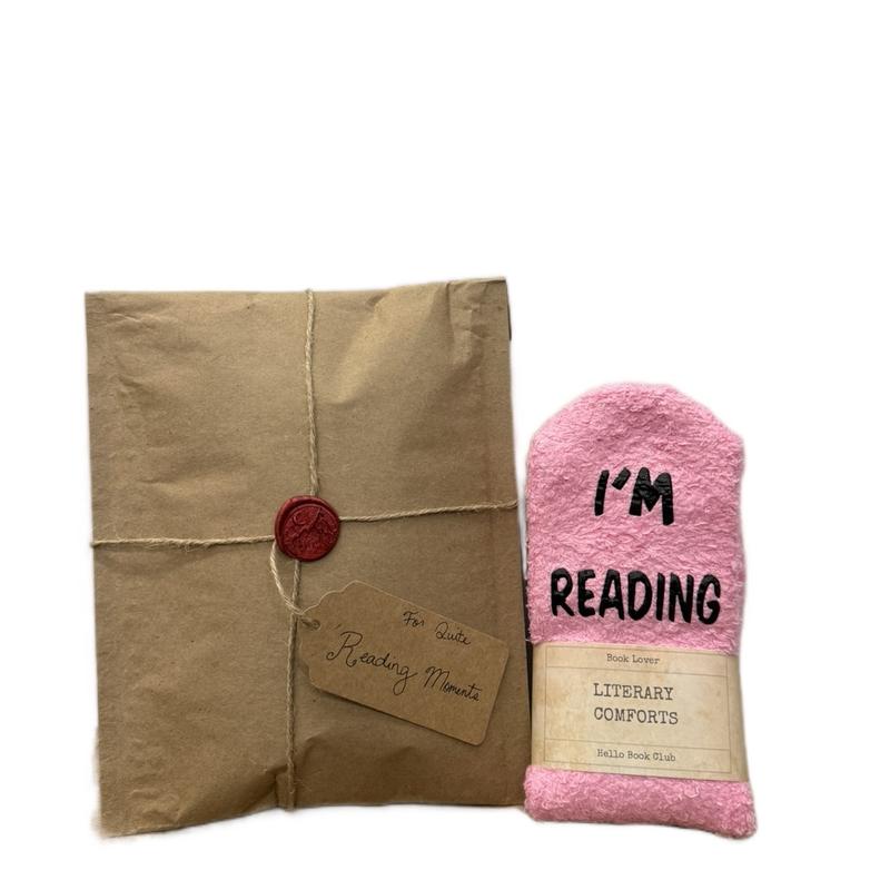 'SHHH! I'M READING'  Novelty Socks - Comfortable and Cute All-Season Slipper Socks Simple Soft Fit Love Underwear