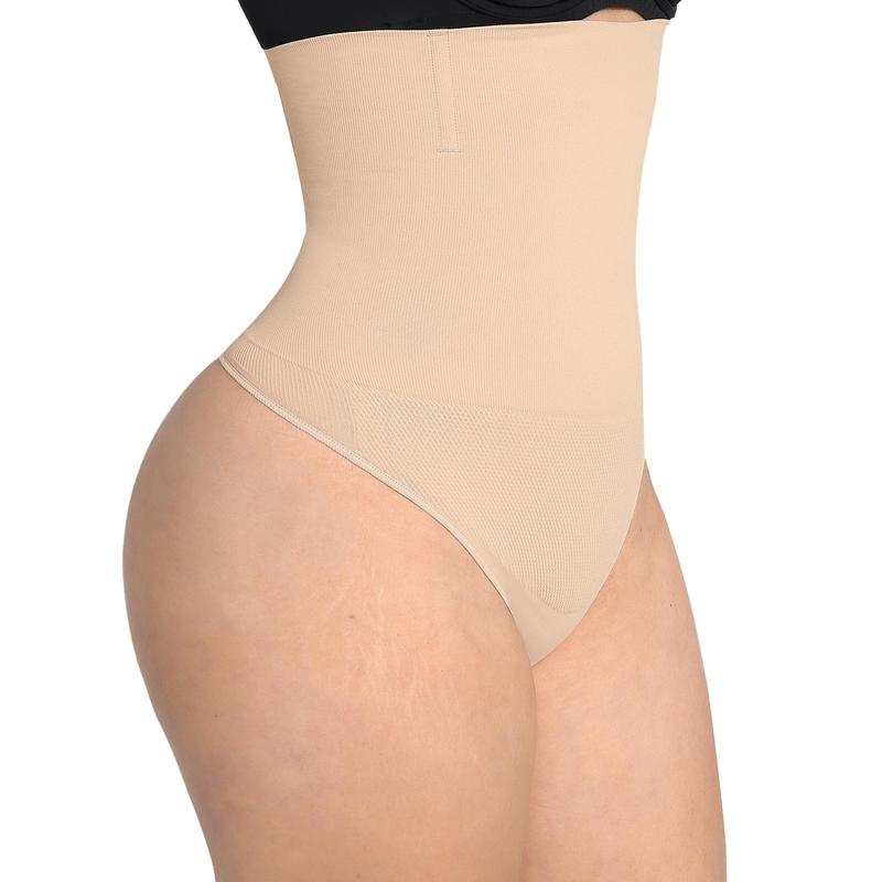 FeelinGirl Tummy Control Shapewear High Waisted Thong Shaper for Women Seamless Shaping Underwear Comfort Fabric Womenswear