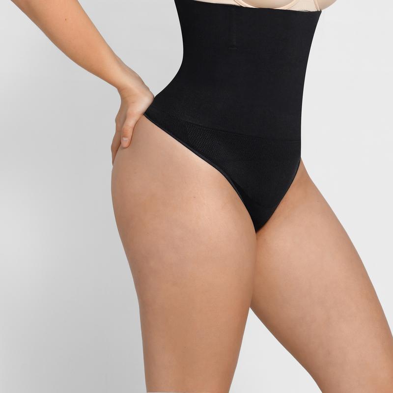 FeelinGirl Tummy Control Shapewear High Waisted Thong Shaper for Women Seamless Shaping Underwear Comfort Fabric Womenswear