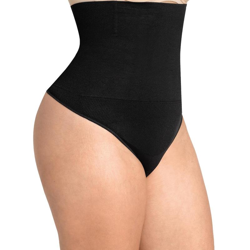 FeelinGirl Tummy Control Shapewear High Waisted Thong Shaper for Women Seamless Shaping Underwear Comfort Fabric Womenswear