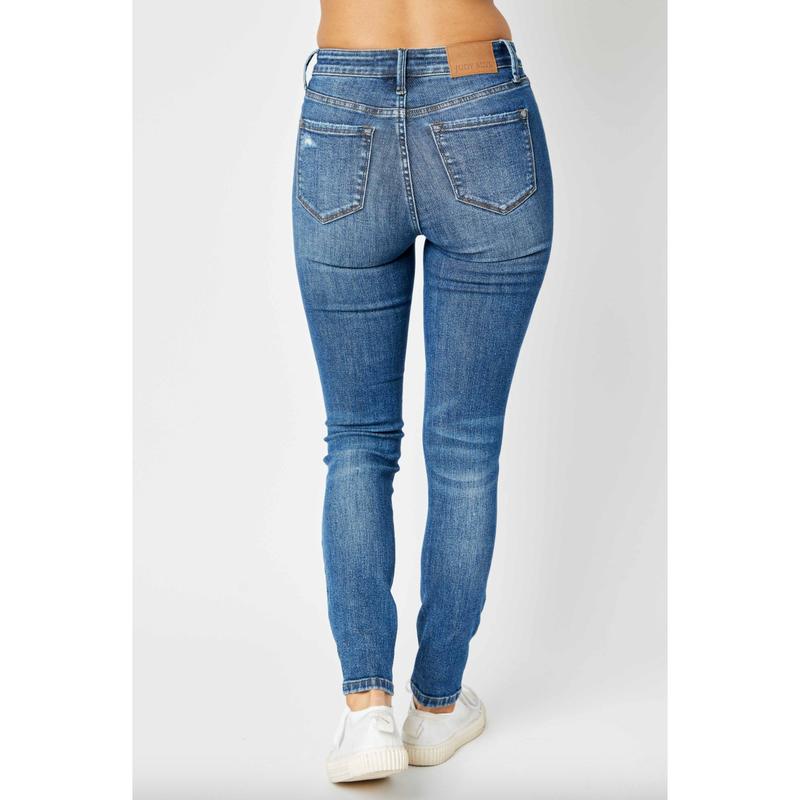 Judy Blue Tummy Control Destroyed Skinny Jeans