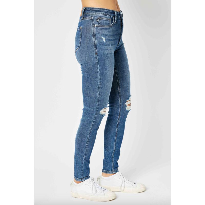 Judy Blue Tummy Control Destroyed Skinny Jeans