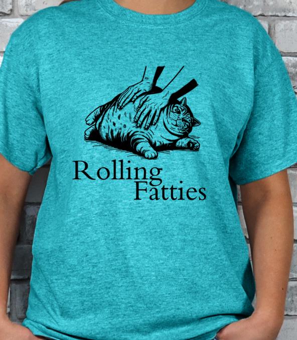 Rolling Fatties Funny Fat Cat Lovers T-shirt