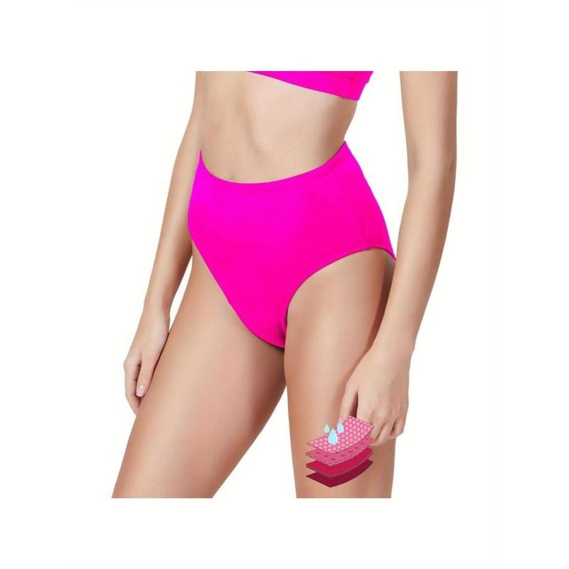 Period Swimwear Leakproof Bikini Brief Bottoms Waterproof Menstrual Swim Bottoms for Teens, Girls, Women