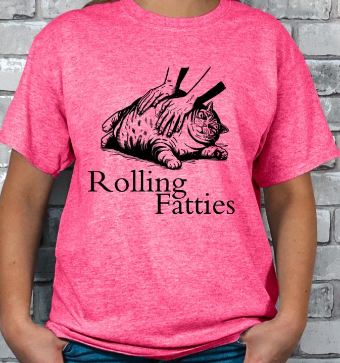 Rolling Fatties Funny Fat Cat Lovers T-shirt