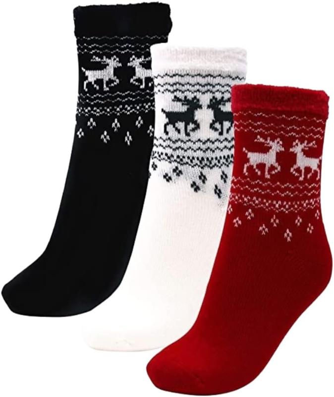 3 Pairs Cozy Cabin Socks for Women - Aloe Infused Fuzzy Fluffy Comfortable Socks