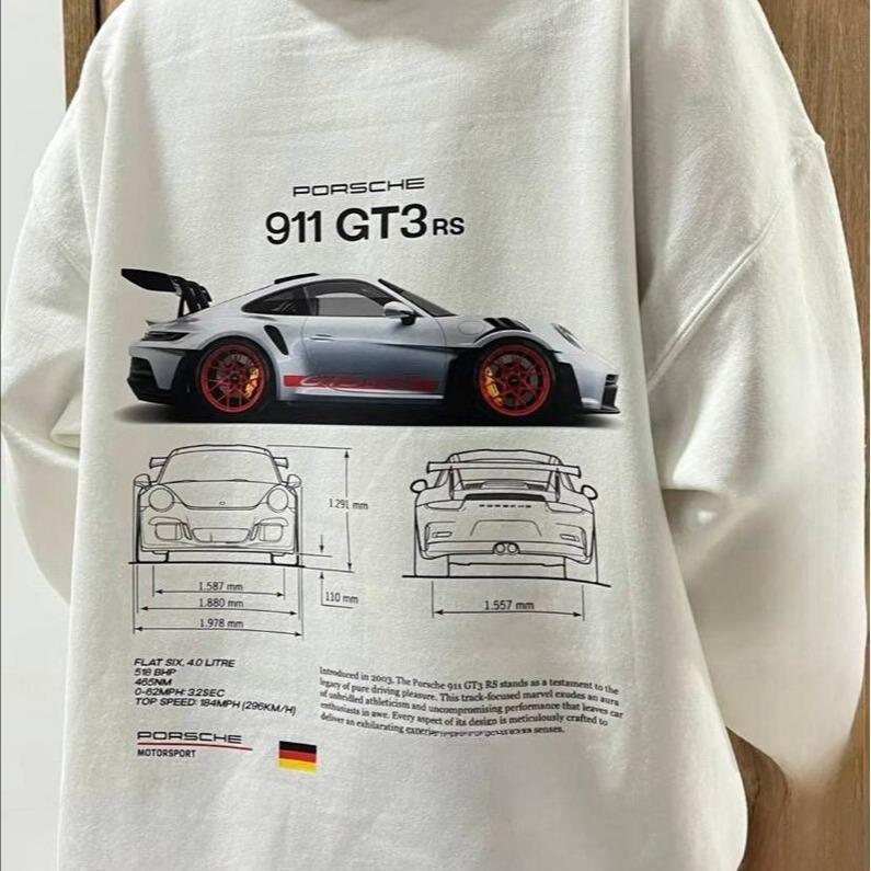 Porsche 911 GT3 RS Aesthetic Shirt, Porsche 911 GT3 RS 2 side T-Shirt | Sweatshirt | Hoodie Menswear Domestic Womenswear Printed