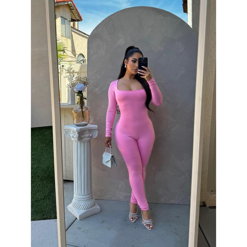 BADDIE DOUBLE LAYERED JUMPSUIT (PINK)