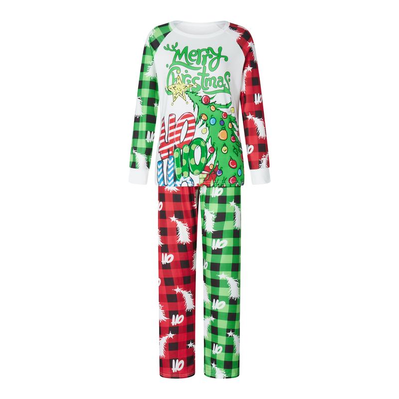 Christmas Family Pajamas Xmas Pjs Matching Pajama Top Pant Set Holiday Pajamas Sleepwear for Adults Kid