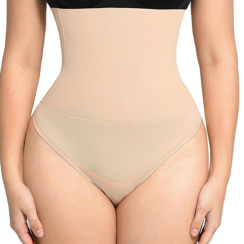 FeelinGirl Tummy Control Shapewear High Waisted Thong Shaper for Women Seamless Shaping Underwear Comfort Fabric Womenswear