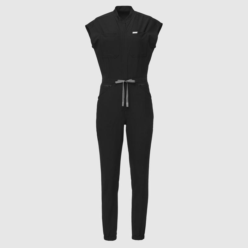 women's Black Rafaela - Cargo ScrubJumpsuit™