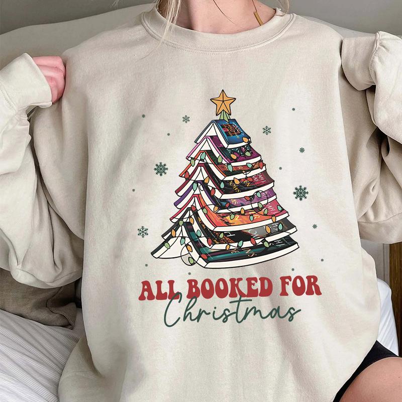 All Booked For Christmas Shirt, TOG Series Book Shirt ,Bookworm Christmas Sweater, Book Lovers Christmas Sweatshirt