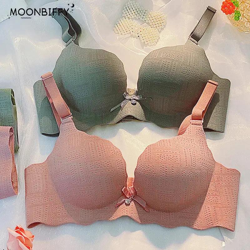 Small Breasts Show Big Underwear Deep V Push Up No Steel Ring Flat Chest Special Bra Thickened Push-up Bra Lenceria Femenina