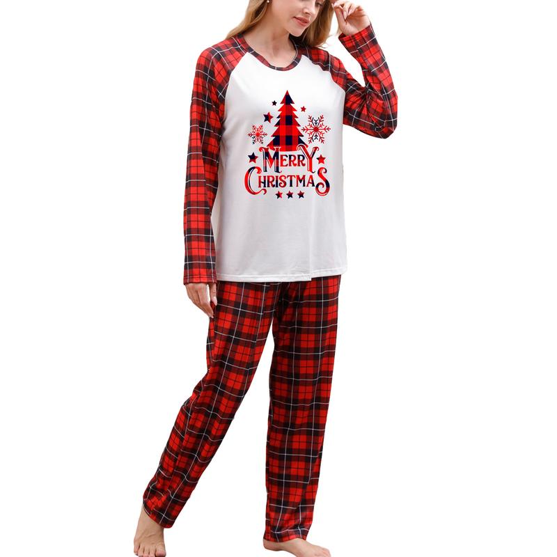 Family Matching Pajamas Christmas Jammies Clothes Cotton Holiday Sleepwear Sets Long Sleeve Pjs