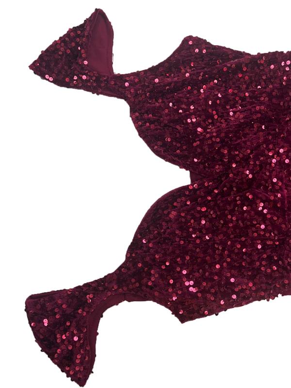 Women's Glitter Sequins Split Thigh Bodycon Party Dress, Elegant Sweetheart Neck Cap Sleeve Zipper Evening Party Gown, Ladies Clothes for All Seasons