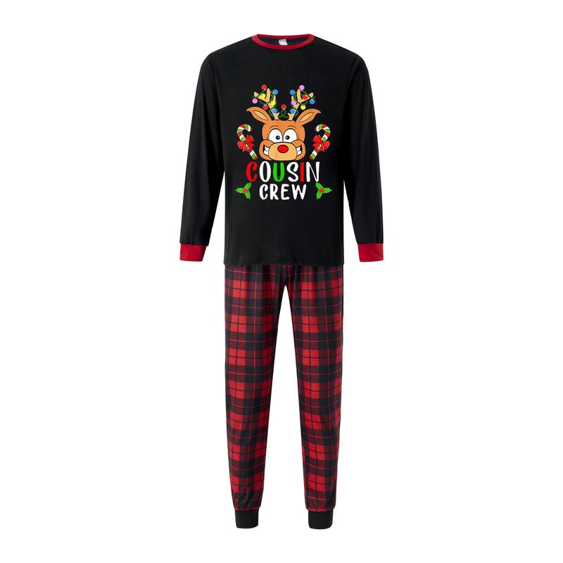 Family Christmas Pjs Matching Sets, Plaid Christmas Matching Pajamas Holiday Sleepwear for Adult Kids