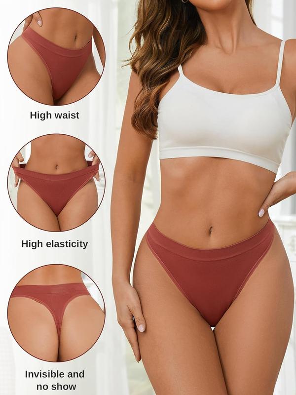 Breathable Seamless Thongs: Comfortable Women's Underwear 5-Pack