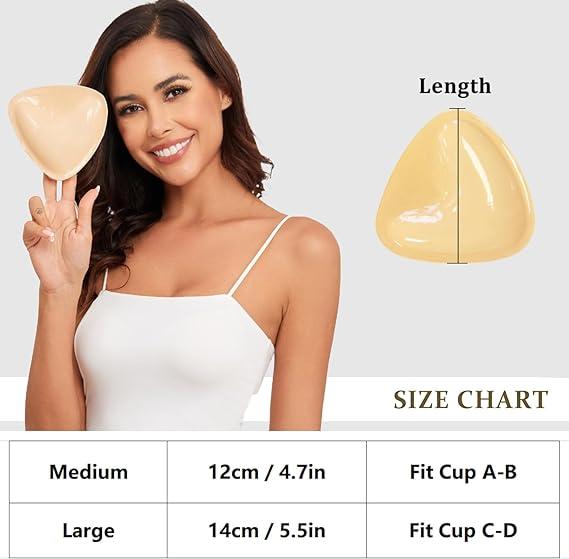 Double Side Sticky Inserts Push Up Bra, Adhesive Invisible Bra,Breathable Cotton Adhesive Bra, No Show Backless Strapless Bras for Backless Dress