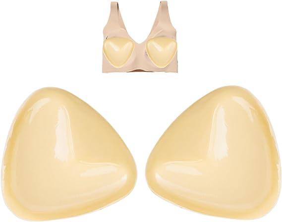 Double Side Sticky Inserts Push Up Bra, Adhesive Invisible Bra,Breathable Cotton Adhesive Bra, No Show Backless Strapless Bras for Backless Dress