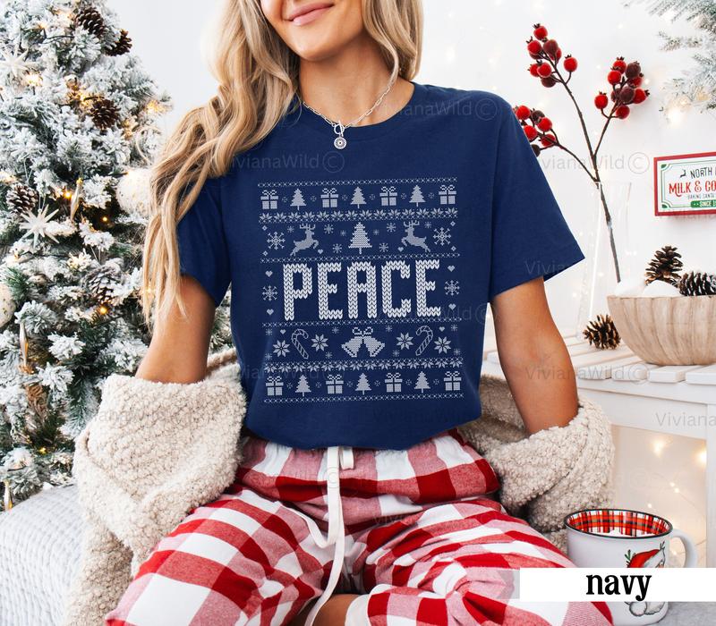 Couples Ugly Christmas Shirt, Couples Funny Matching Ugly Christmas tshirt, I Come In Peace Couples Christmas t-shirt, Ugly Christmas Party