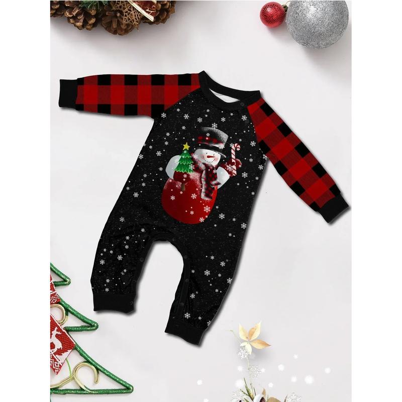 2024 Costume Snowman Print Family Matching Outfits Mother Kids Pajamas Set Baby Boys Girls Clothing Loose Soft Christmas Pyjamas