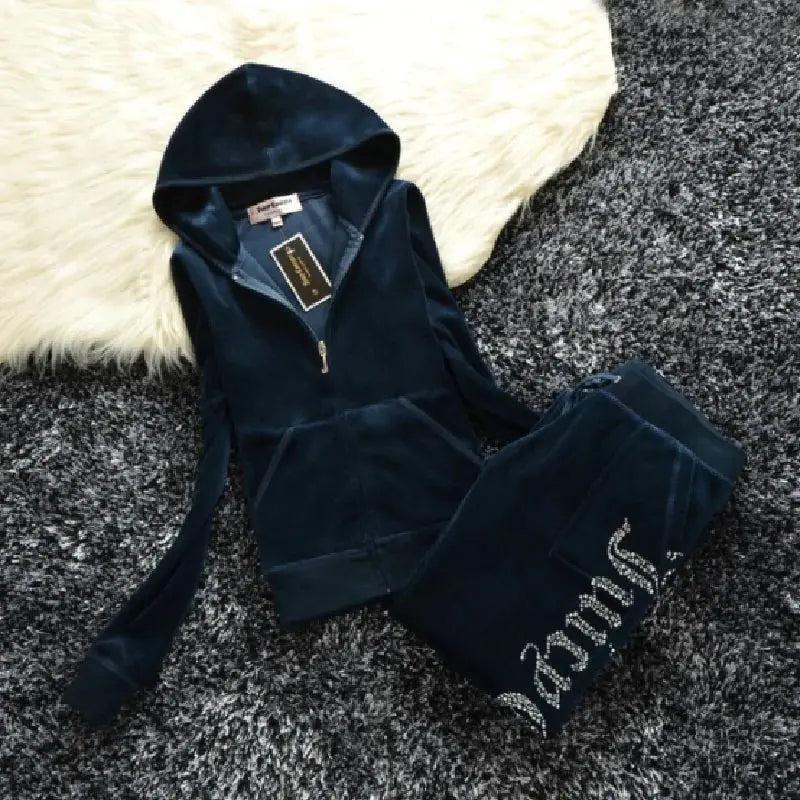 Women's  2-piece Sweatshirt and Pants with Diamonds Women's Drop