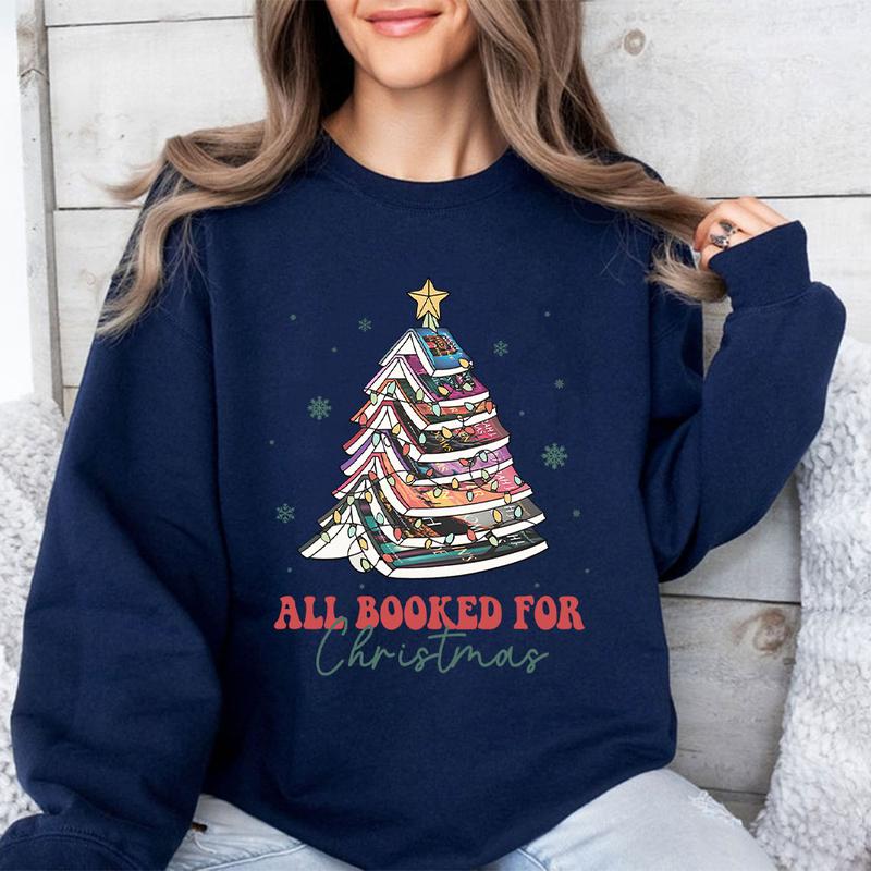 All Booked For Christmas Shirt, TOG Series Book Shirt ,Bookworm Christmas Sweater, Book Lovers Christmas Sweatshirt