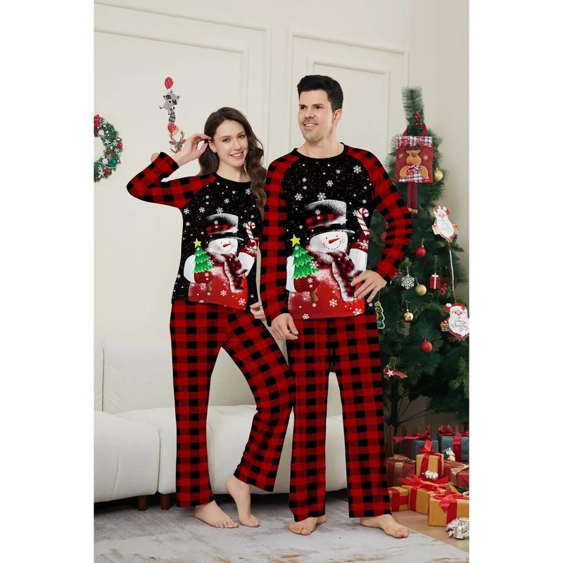 2024 Costume Snowman Print Family Matching Outfits Mother Kids Pajamas Set Baby Boys Girls Clothing Loose Soft Christmas Pyjamas