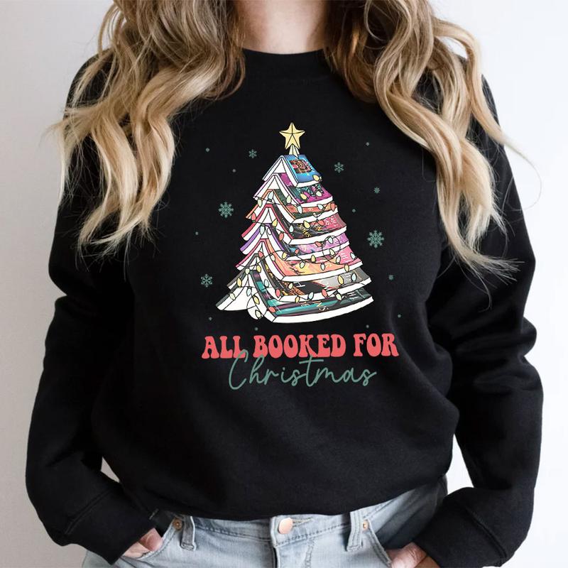 All Booked For Christmas Shirt, TOG Series Book Shirt ,Bookworm Christmas Sweater, Book Lovers Christmas Sweatshirt