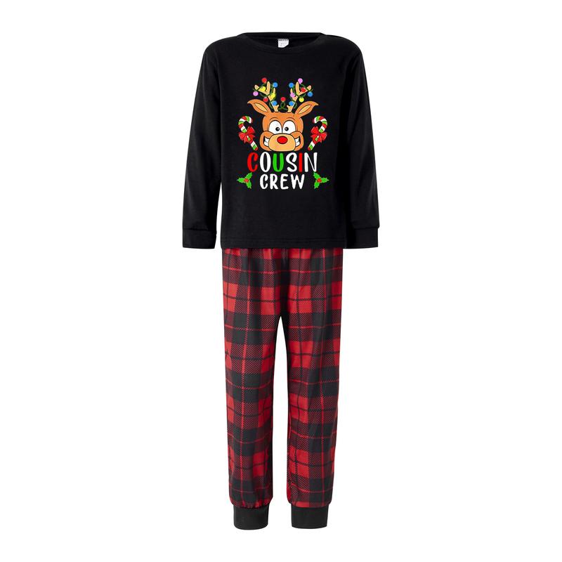 Family Christmas Pjs Matching Sets, Plaid Christmas Matching Pajamas Holiday Sleepwear for Adult Kids