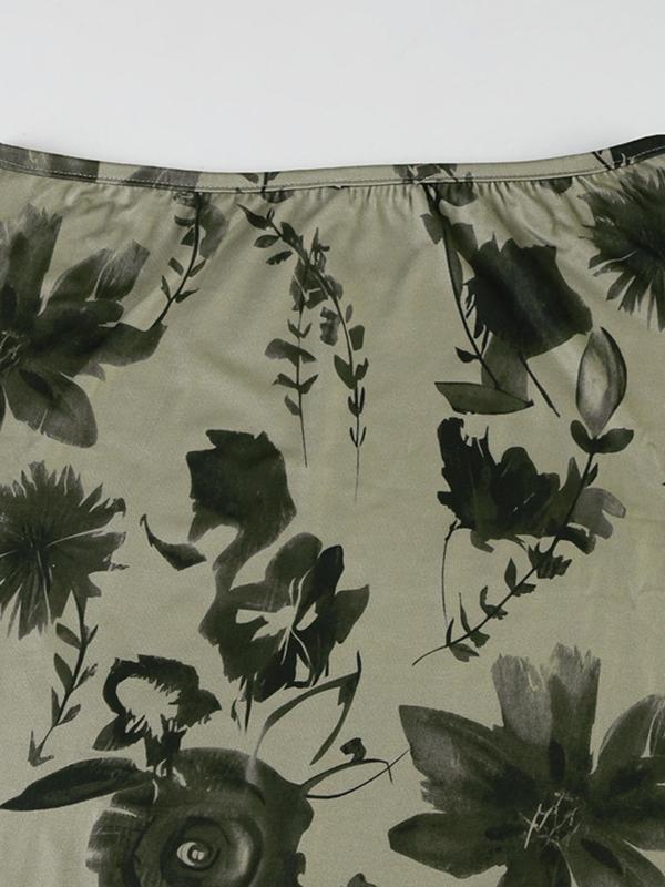 Women's Floral Print  Skirt, Boho Fashion Casual Long Skirt for Daily Holiday Vacation Wear, Ladies Bottoms for All Seasons