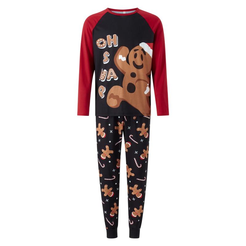 Gingerbread Man Print Christmas Pajamas for Family