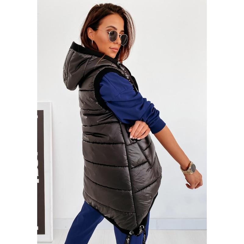 Imily Bela Womens Quilted Puffer Vest Hooded Lightweight Sleeveless Padded Zip Gilet Jackets Outwear with Pockets