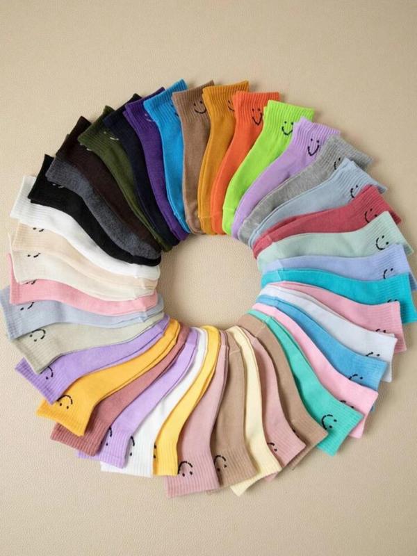 Random Women's Colorful Ankle Socks, 12 Pairs Casual Moisture Wicking Low Cut Socks, Soft Comfy Breathable Socks for All Seasons Daily Wear