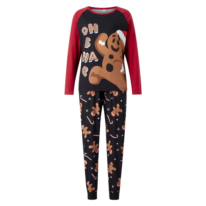 Gingerbread Man Print Christmas Pajamas for Family