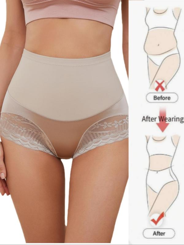 Women's Skin-friendly High Waist Lace Shapewear Boyshort Panties. Body Shapewear, Shapewear Bottoms for Daily Wear, Women's Shapewear Clothes for All Seasons