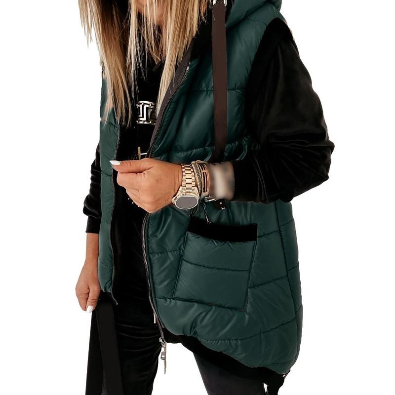 Imily Bela Womens Quilted Puffer Vest Hooded Lightweight Sleeveless Padded Zip Gilet Jackets Outwear with Pockets