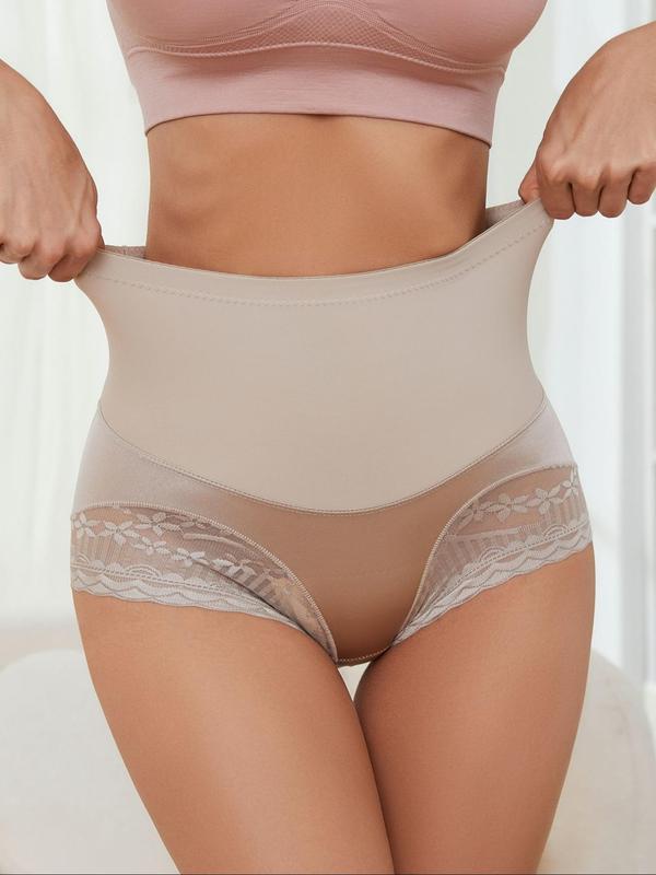 Women's Skin-friendly High Waist Lace Shapewear Boyshort Panties. Body Shapewear, Shapewear Bottoms for Daily Wear, Women's Shapewear Clothes for All Seasons