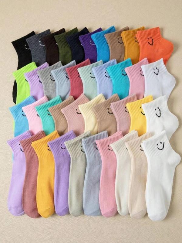 Random Women's Colorful Ankle Socks, 12 Pairs Casual Moisture Wicking Low Cut Socks, Soft Comfy Breathable Socks for All Seasons Daily Wear