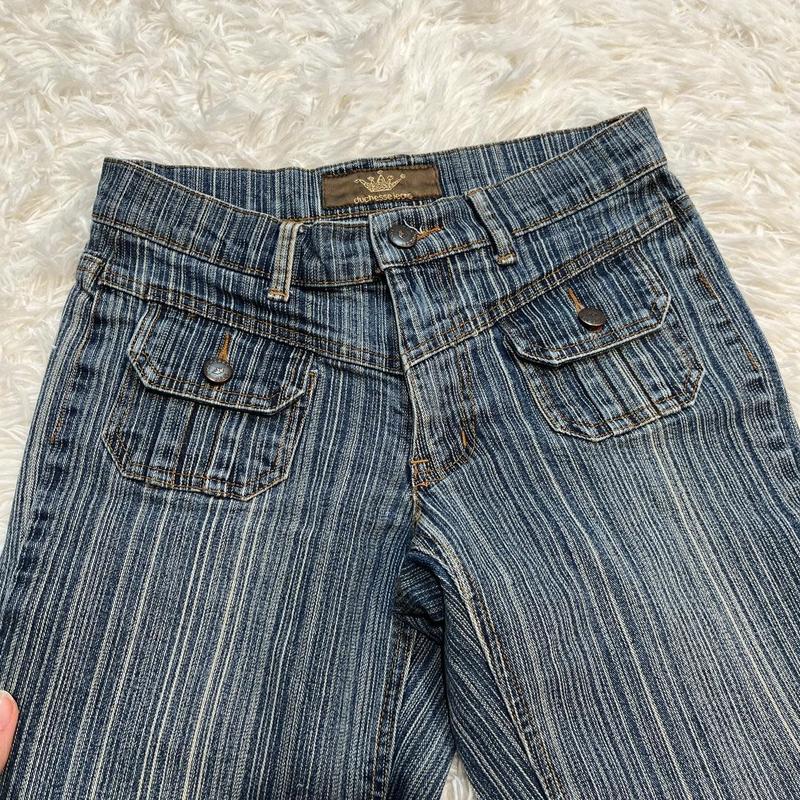 Vintage Y2K Low Rise Flare PARASUCO Jeans, 2000s Striped Low Rise Flared Jeans, Miss Me Jeans, Women's Bootcut Jeans, 2000s Jeans