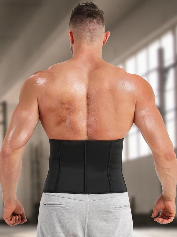 Men's Zipper Adjustable Waist Trainer, Casual Sweat Abdominal Sauna Shapewear Belt, Tummy Control Shaper for Men Abdominal Belt